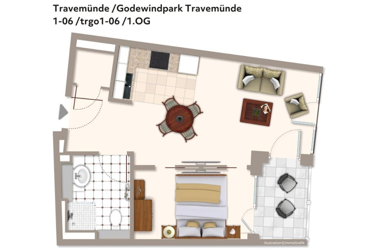 Апартаменты Godewindpark Travemuende Godewindpark Travemuende 1-06 Любек Экстерьер фото